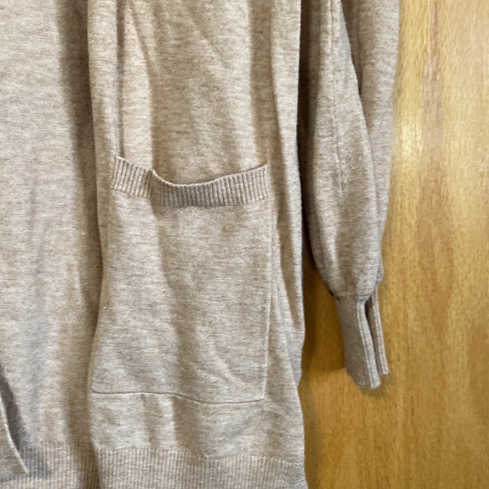 Girls tan open front cardigan